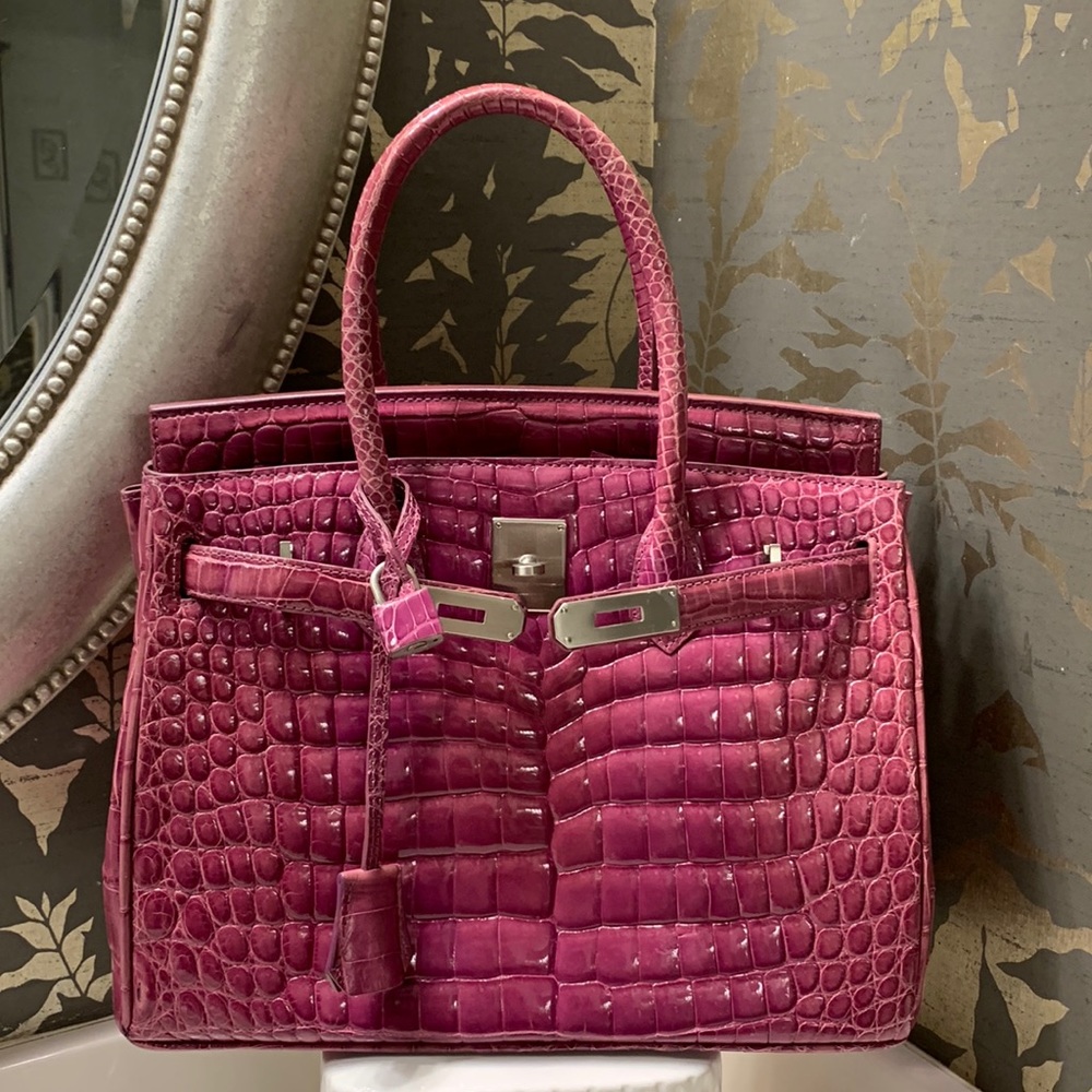 Genuine glossy crocodile skin bag. My favorite one SOLD